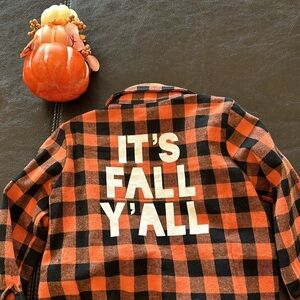 Kids “ it’s Fall Y’all shirt. Orange and black color. Excellent condition.